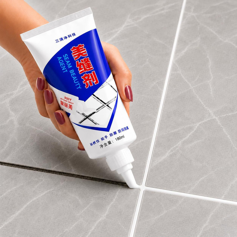 Morva Waterproof Gap Filling Tube ,Tile Gap Repair Paste White Grout Filler Crack Filler(180 ml)