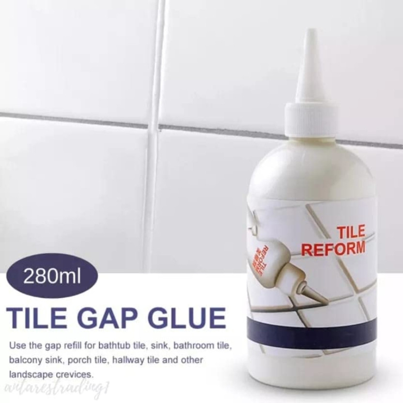 Horridus Waterproof Tiles Gap Filler Grout Repair 280ML Paste Silicone Sealant Tube X137 Adhesive(280 ml)