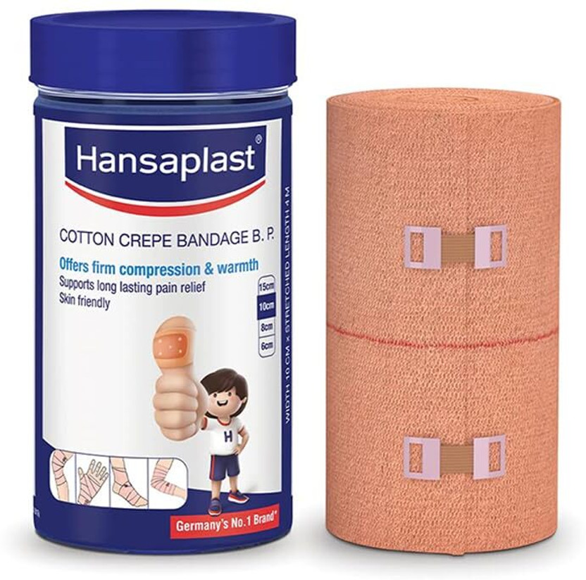 HANSAPLAST Cotton Crepe Bandage B.P 10cm x 4m Crepe Bandage