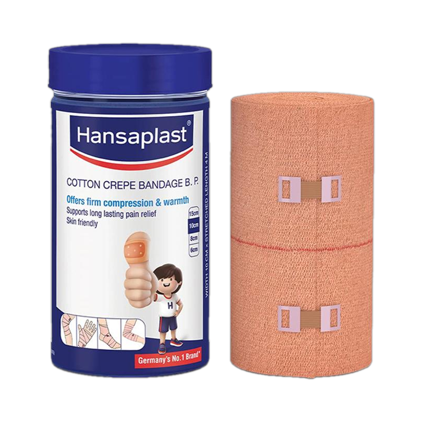 HANSAPLAST HANSAPLAST Cotton Crepe Bandage 10CMx4MTR | Offers firm support and compression Bandage Crepe Bandage(10 cmx4) - Flipkart Deal