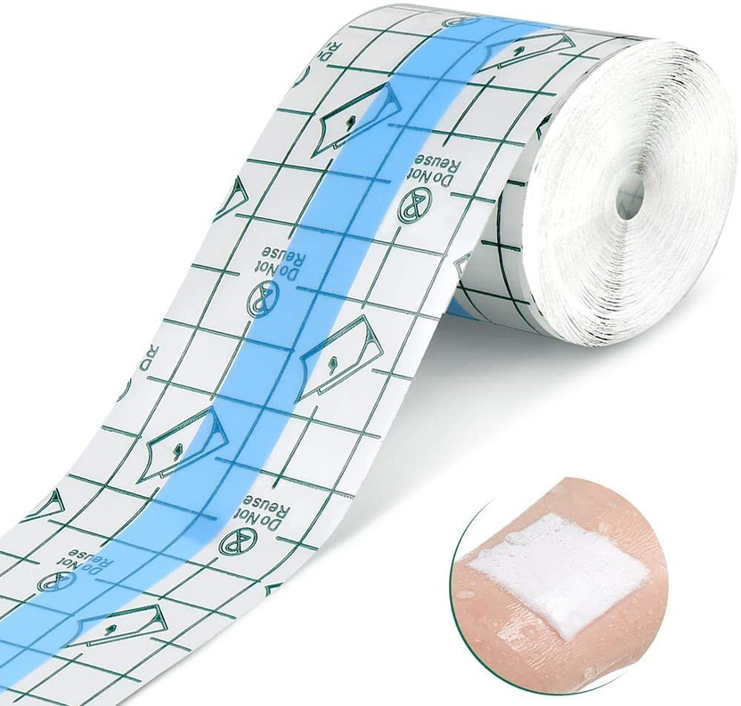 lais enterprise Freely Cut Transparent Stretch Adhesive Bandage Dressing PU Film Wound Crepe Bandage