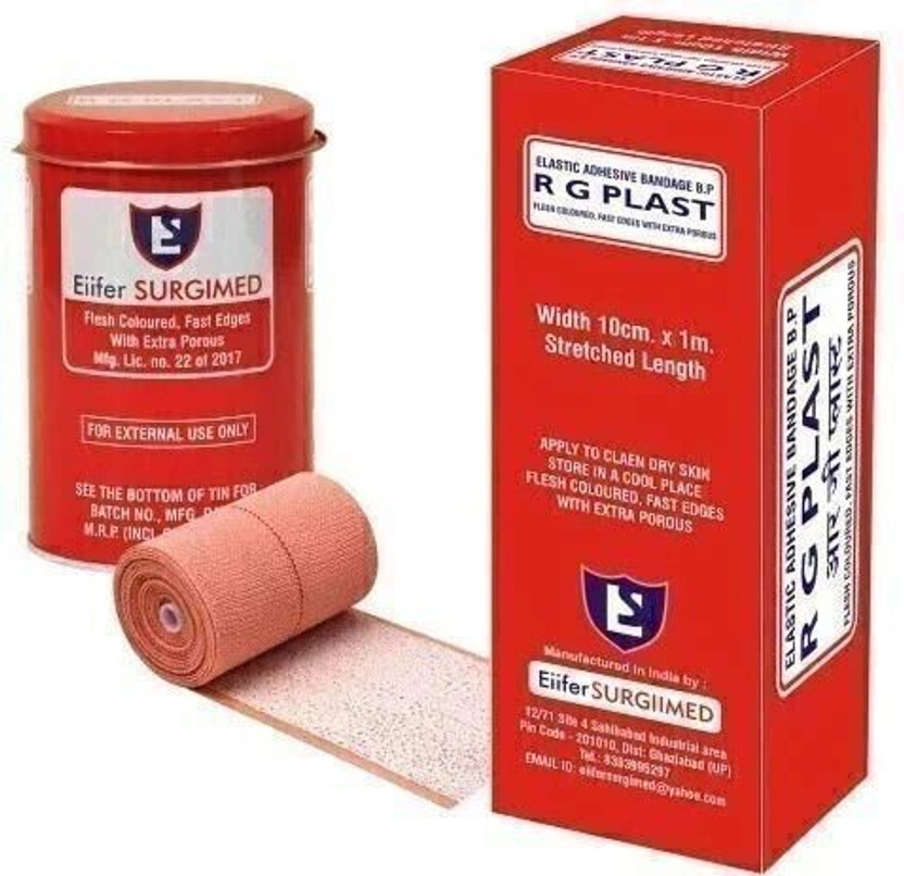R G PLAST RGPLST-4 Crepe Bandage(10 cm)