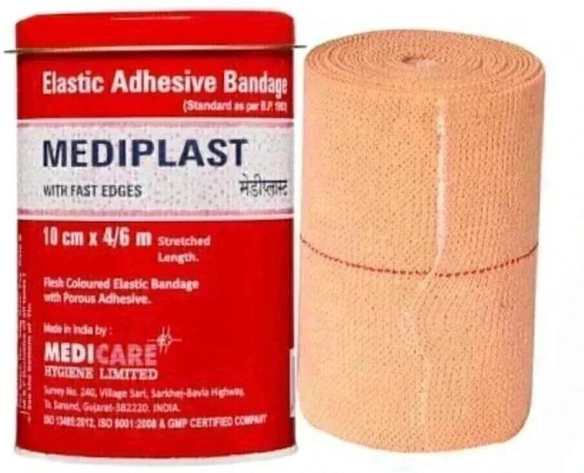 MEDIPLAST Adhesive tape bandage 10×4/6 m Crepe Bandage(10 cm)