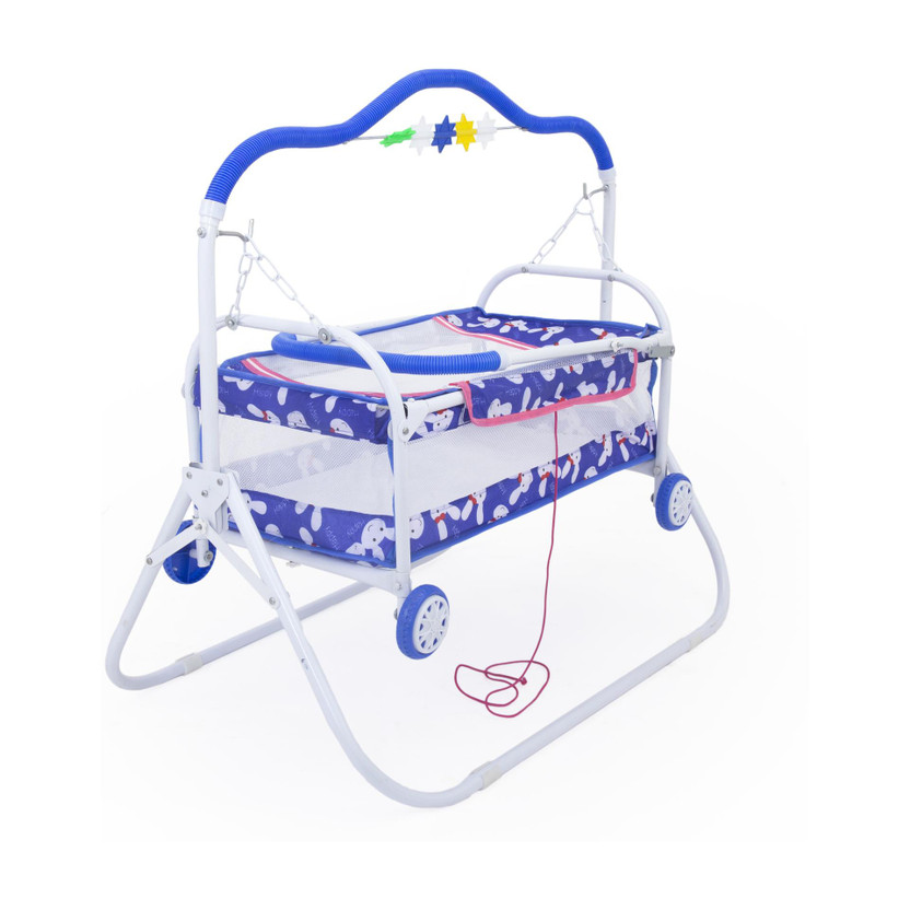 svaagat New Born Baby Cradle, Baby jhula, Baby palna,Baby Bedding,Bassinet with Mosquito(Blue)