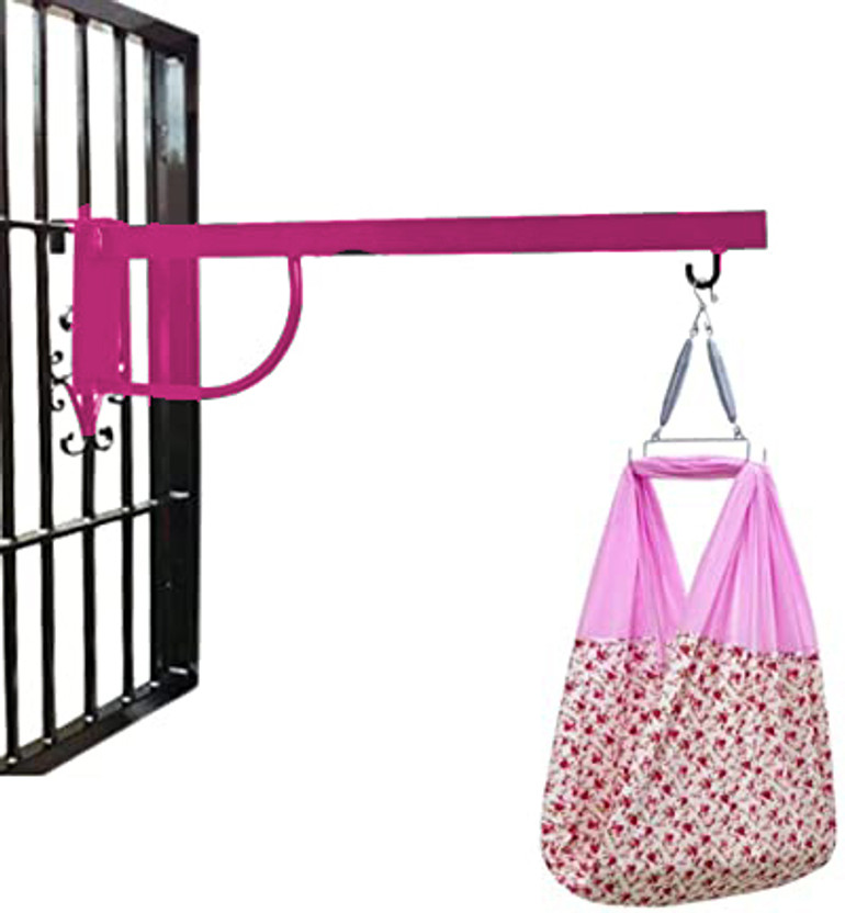 MINIKIDZ New Born Baby Window Cradle Iron Hanger, Door Hanger for Baby-Pink(Pink)
