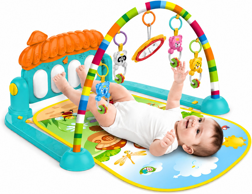 Learn With Fun Kick & Play Musical Keyboard Mat Piano Baby Play Mat Gym & Fitness Rack(Multicolor)