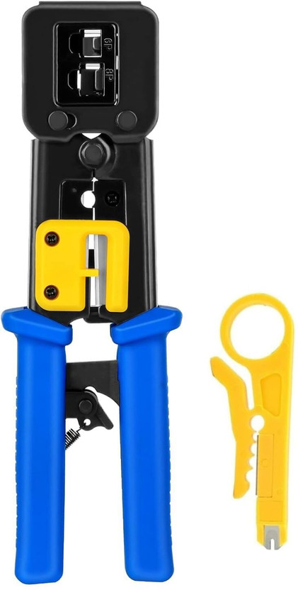 Inditrust Inditrust Crimping Tool | RJ45 Wire Cutter | Pass Through Cat5 Cat5e Cat6 Professional Heavy Duty Tool Kit Manual Crimper - Flipkart Deal