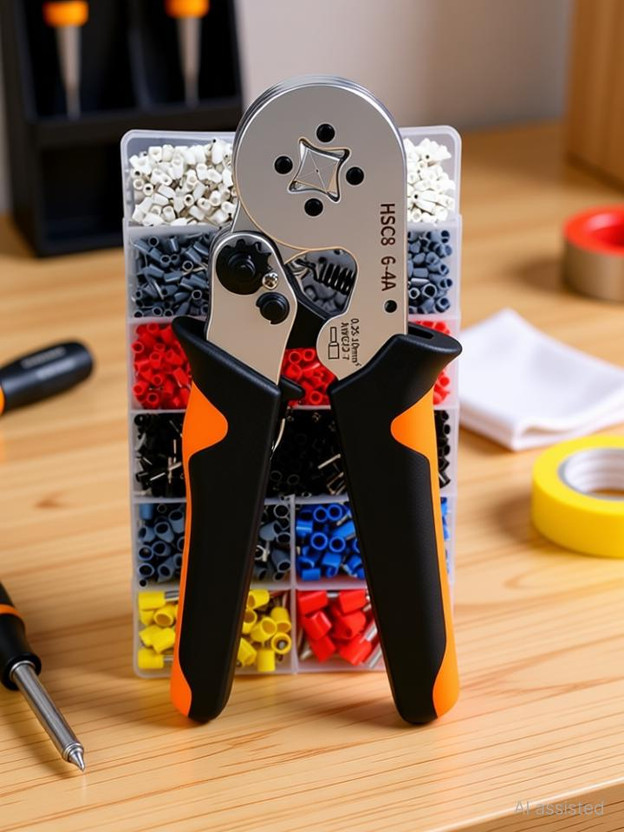 FLOSTRAIN Crimping Tool Kit with 1200PCS Wire End Ferrules & Crimper Plier wire crimping tool kit Manual Crimper