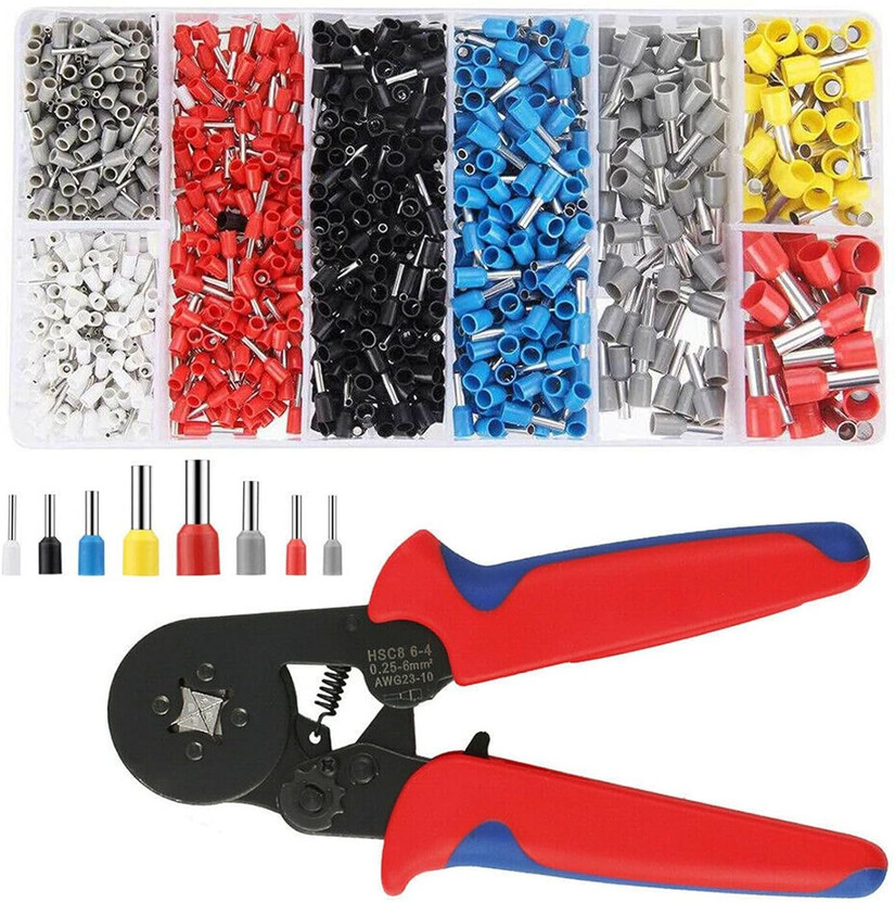 Lesige Crimping Tool Kit with 1200PCS Wire and Ferrules & Crimper Plier wire crimping tool kit Manual Crimper