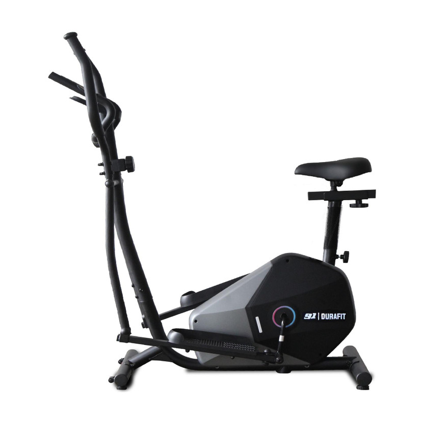 Durafit91 Powerstride Elliptical Max Weight: 130Kg with 7Kg Flywheel, 8 Level Resistance Cross Trainer(Red)