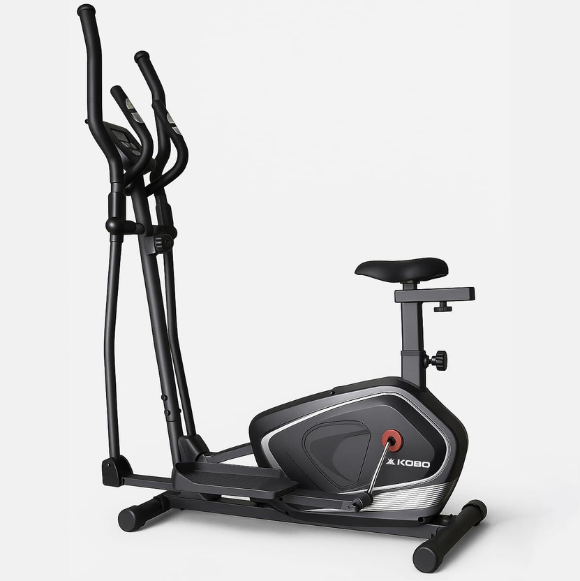 KOBO Elliptical Cross Trainer for Home with 6 Kg Flywheel | Full Body Cardio Machine Cross Trainer(Multicolor)