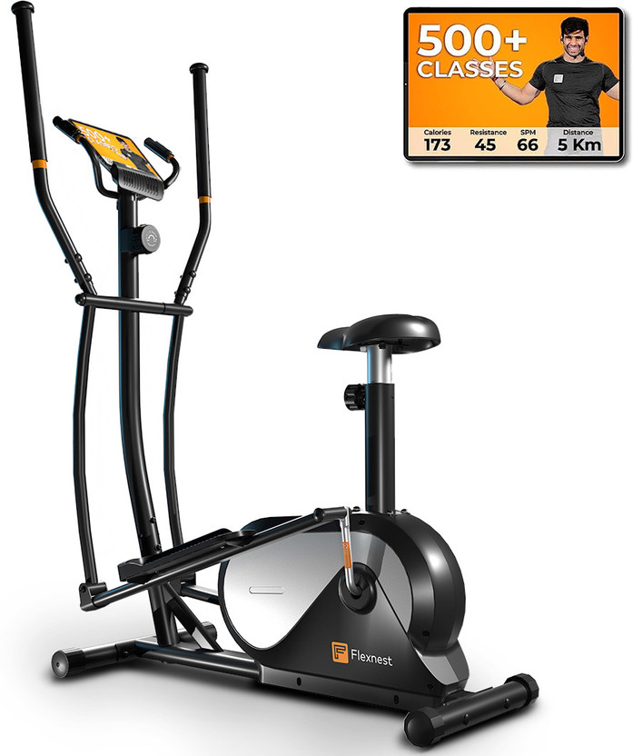 Flexnest Flextrainer EZ Bluetooth Enabled Elliptical Max Weight 160kgs 1 Year Warranty Cross Trainer(Black)