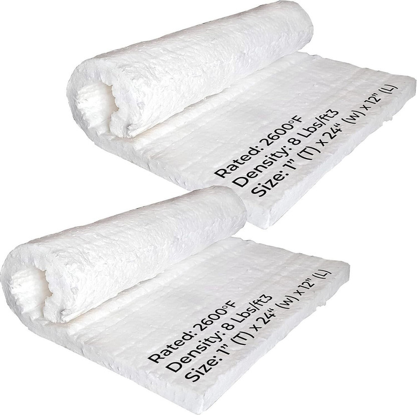 SONRET Ceramic Fiber Insulation Blankets (Pack of 2) |Thermal Wool for Forge & Kiln Use Crucible