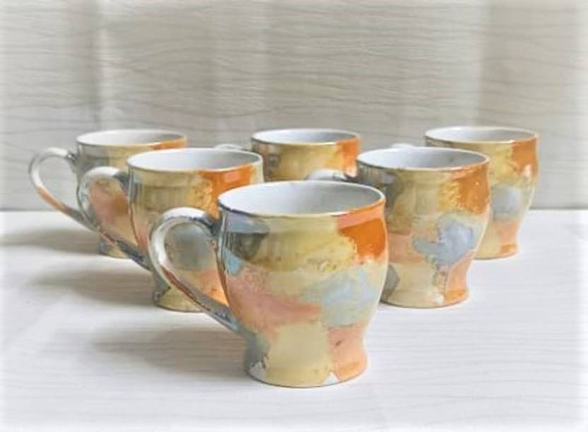 love unlimited Pack of 6 Bone China bharat Bone China Tea Cups Set of 6 Coffee Mugs for Home