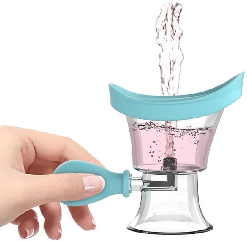 avnish Plastic, Silicone Silicone Squeeze Rinsing Eye Wash Cup For Tired Eyes, Air Pressure Reduce Dust(Blue, Cup)