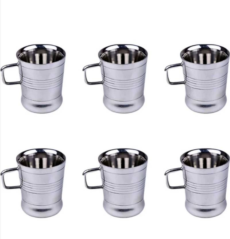 Daraz Pack of 6 Stainless Steel Stainless Steel Damru FancyTea & Coffee