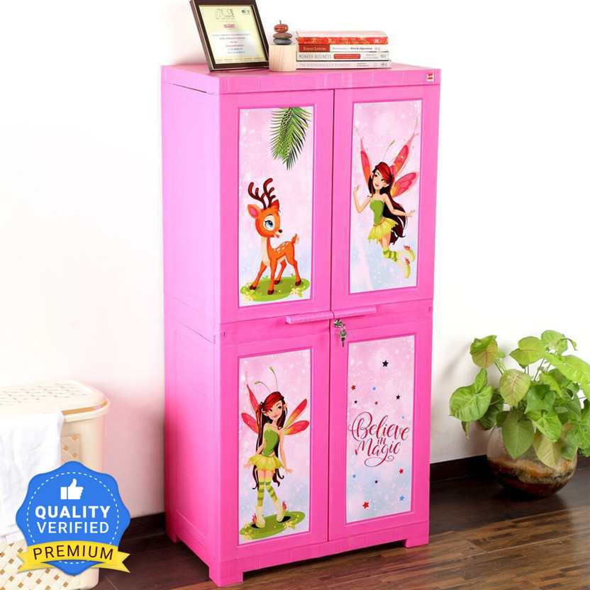 Cello CELLO NOVELTY BIG FAIRY PINCK Plastic Cupboard(Finish Color - Pink, DIY(Do-It-Yourself))