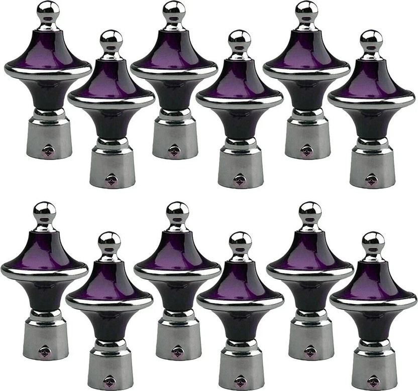 AVLEN Purple Rod Rail Bracket, Curtain Knobs, Tassels, Curtain Rods Metal(Pack of 12)