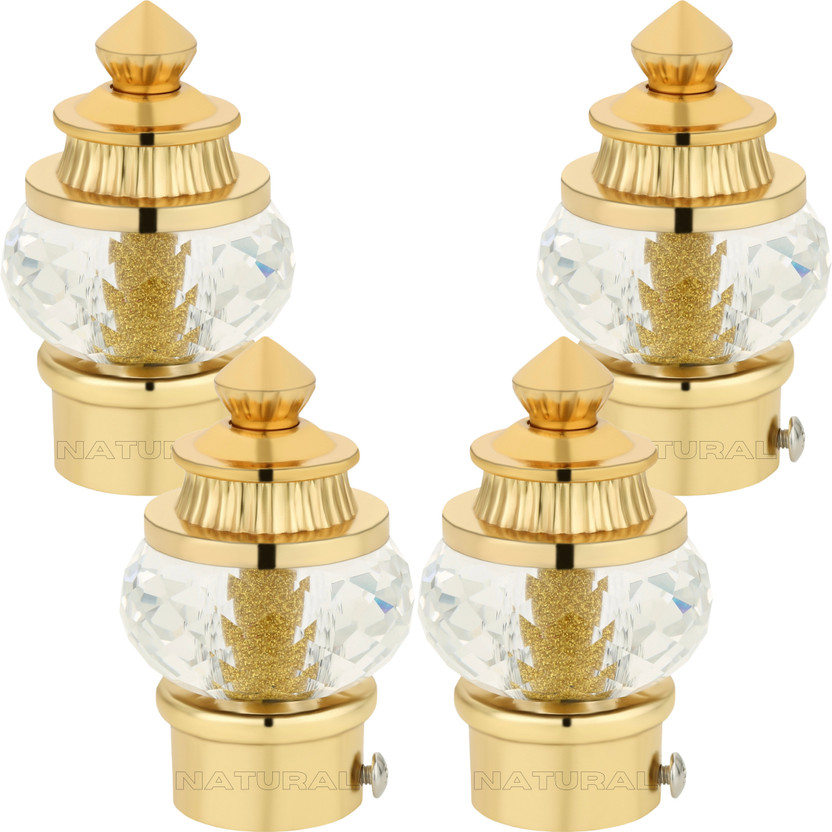 NATURAL Gold Curtain Knobs Metal