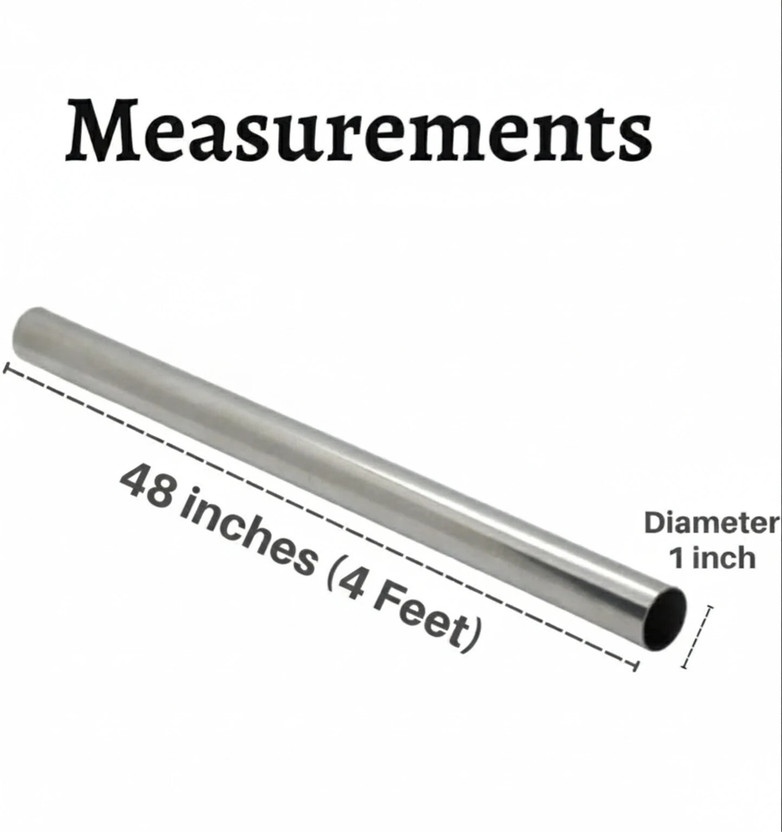 rashi Silver Curtain Rods Metal(Pack of 1)