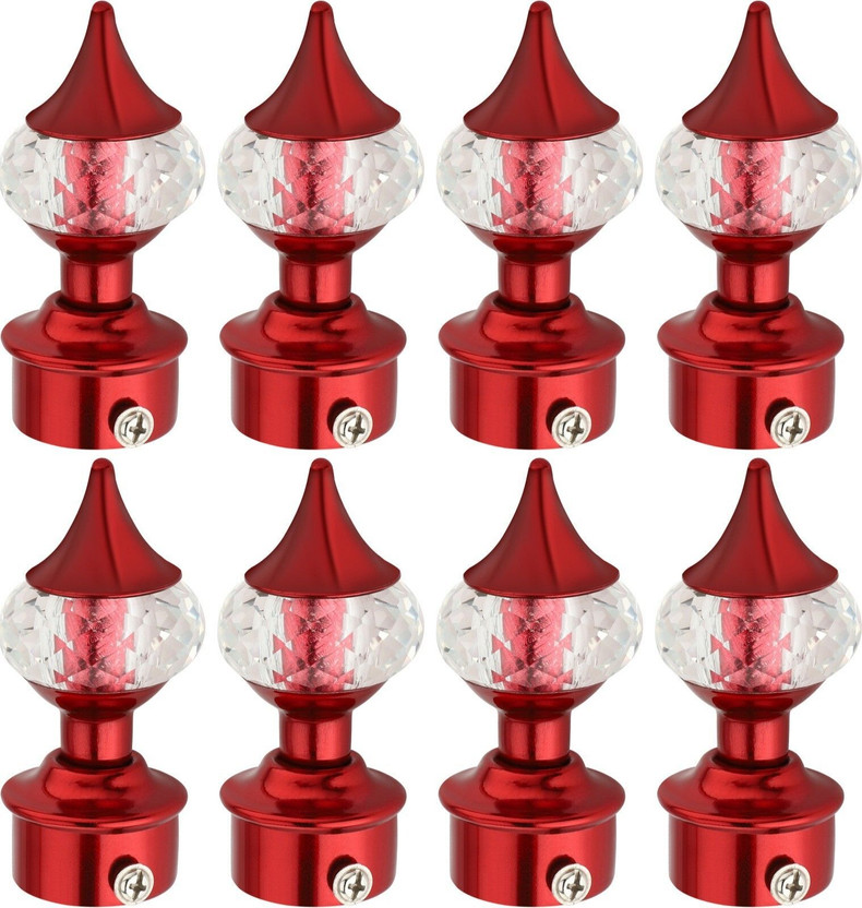 Ghazian Ghazian Red Curtain Knobs, Rod Rail Bracket Metal(Pack of 8) - Flipkart Deal