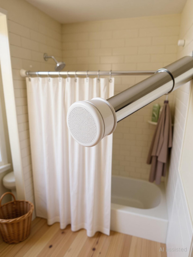 Cantil White Curtain Rods(Pack of 1)