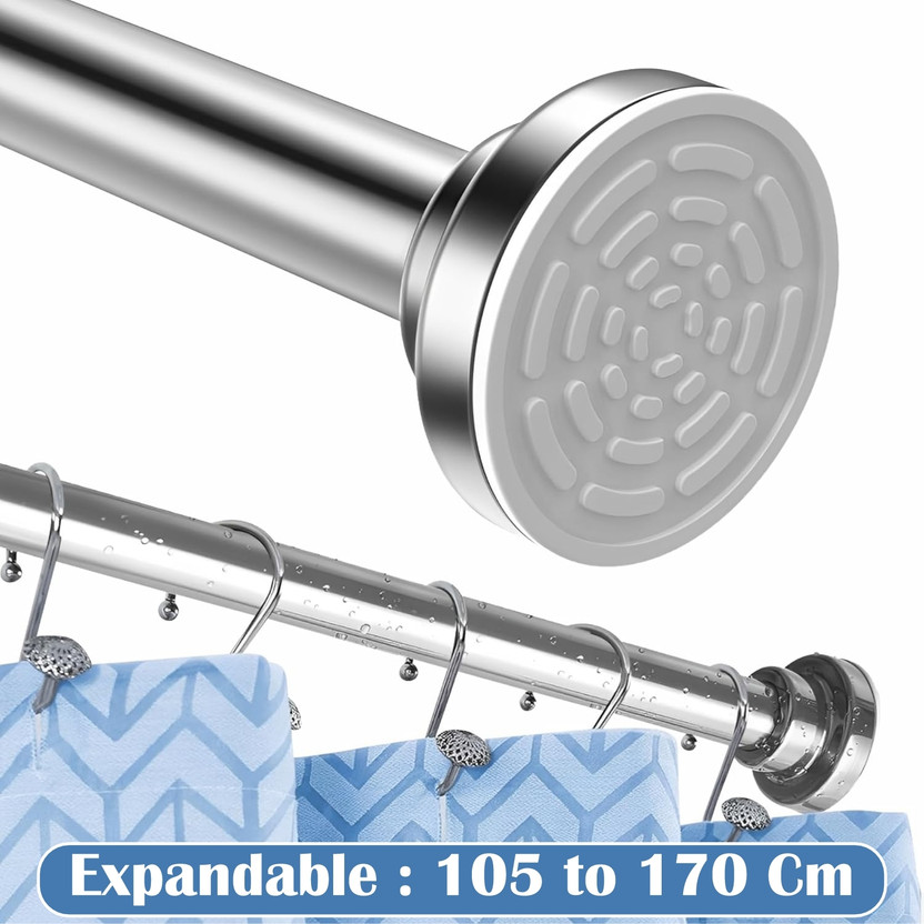 JD FRESH Silver Curtain Rods Metal(Pack of 1)