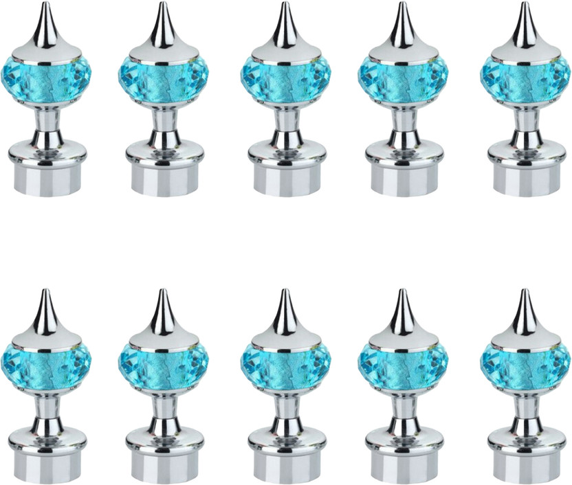 Bzcarts Dark Blue Curtain Knobs Metal(Pack of 10)