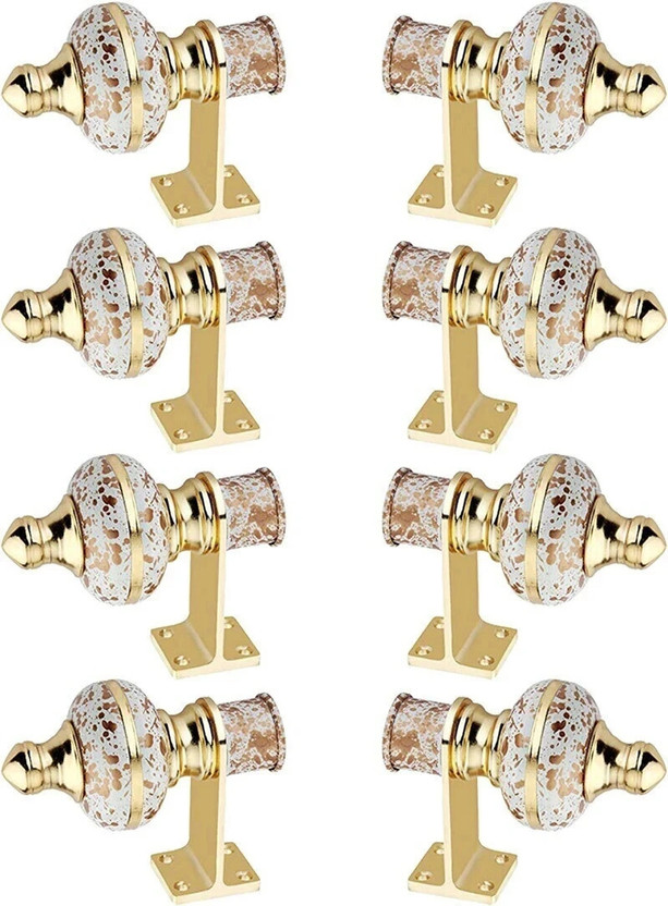 AVLEN Multicolor Rod Rail Bracket, Curtain Knobs, Tassels, Curtain Rods Metal(Pack of 8)
