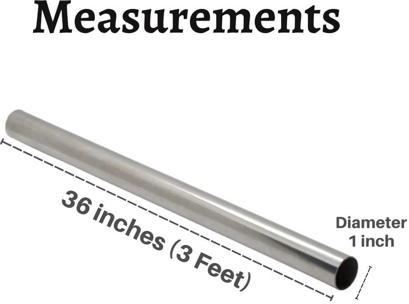 QUXOZO Silver Curtain Rods Metal(Pack of 1)