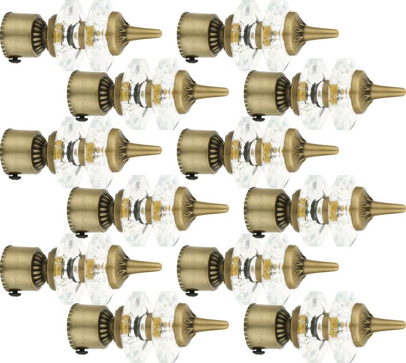 NATURAL Beige Curtain Knobs Metal