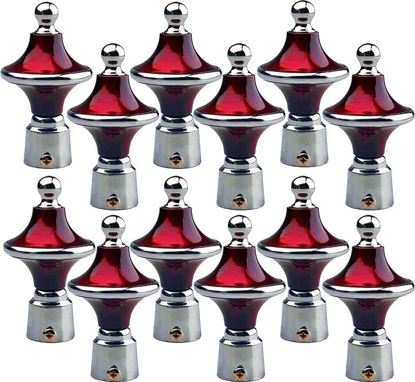 AVLEN Brown Rod Rail Bracket, Curtain Knobs, Tassels, Curtain Rods Metal(Pack of 12)