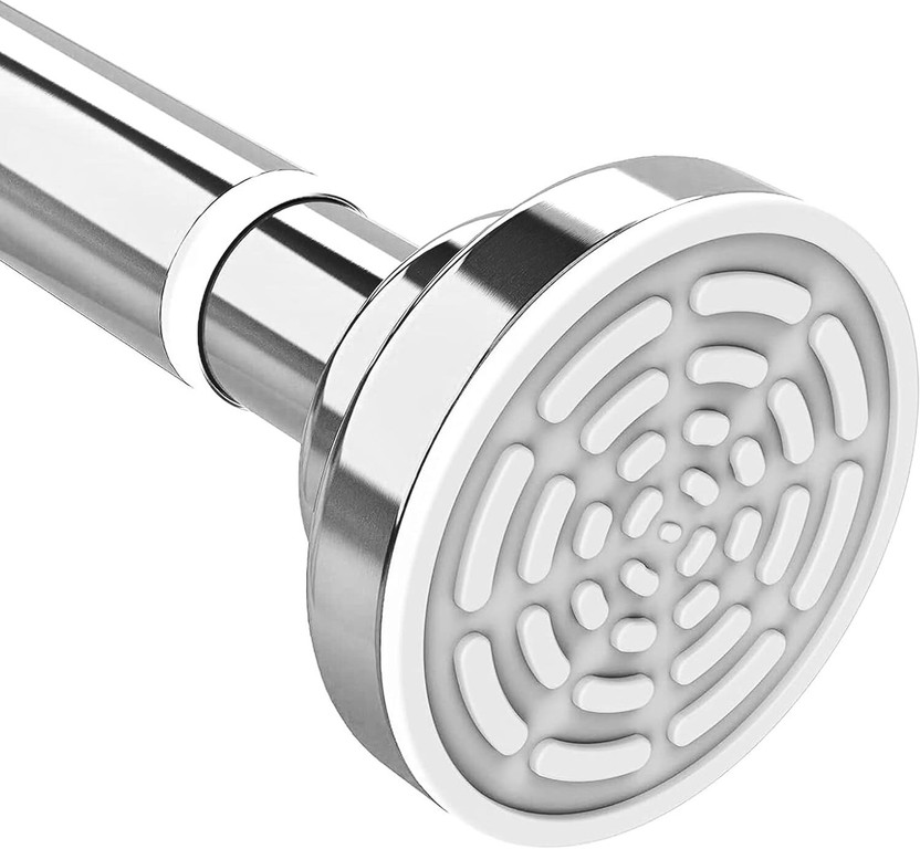 cuzin Silver Curtain Rods Metal(Pack of 1)