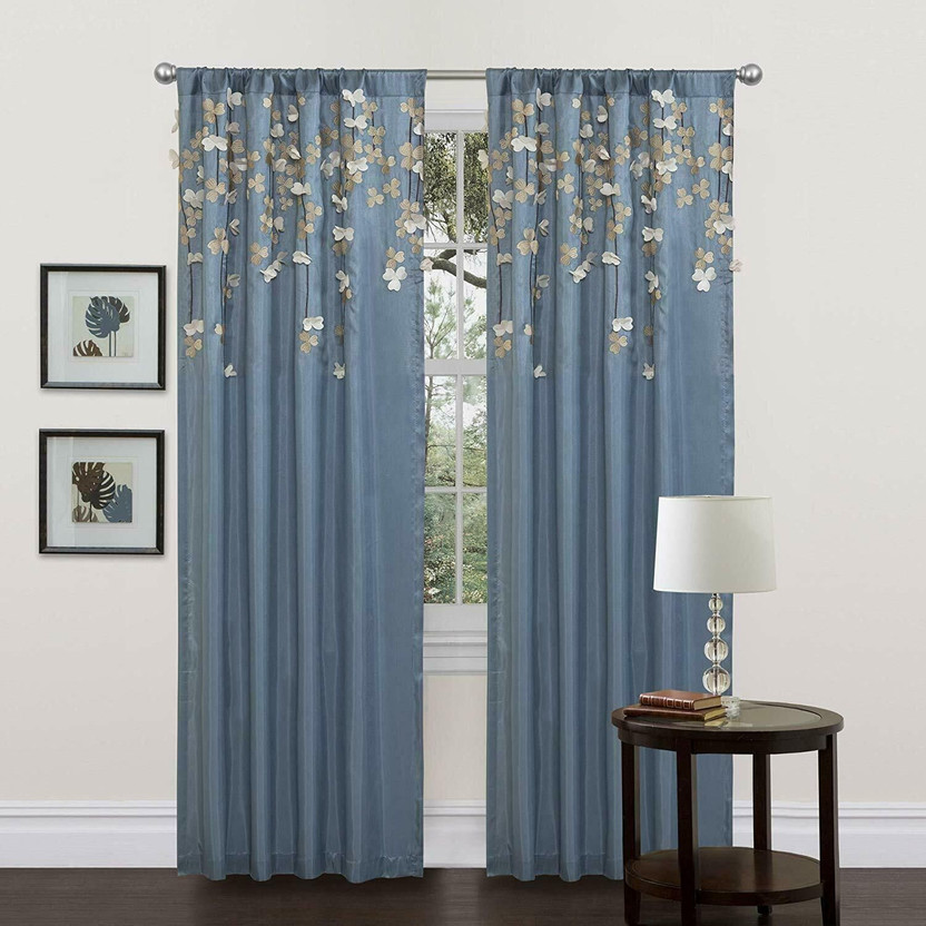 Pvr Fashion 275 cm (9 ft) Long Door Polyester Blackout Curtain (Pack Of 2)(Multicolor, Printed)