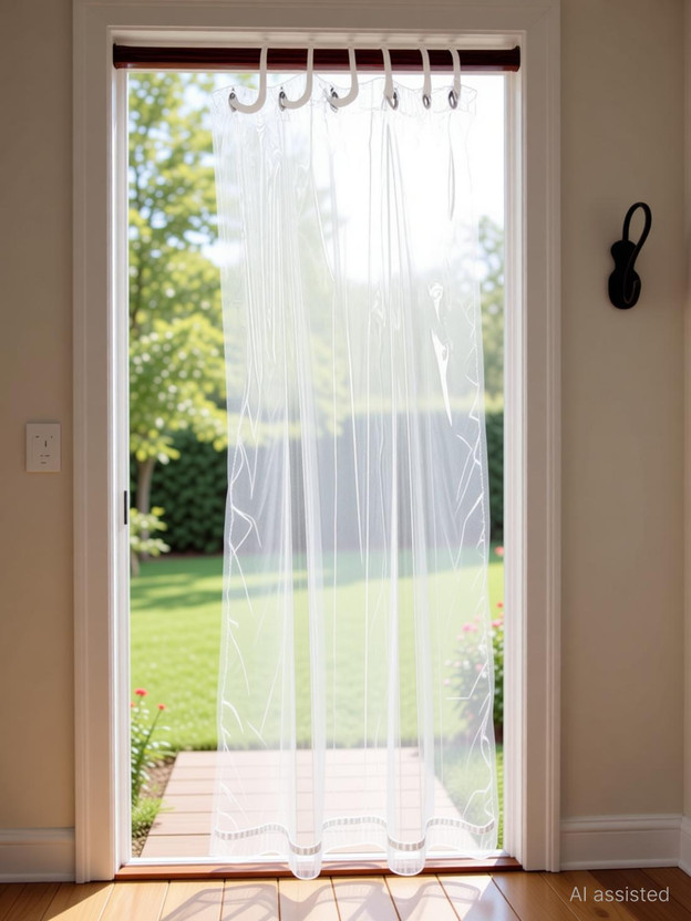 Pop Pop Shade 214 cm (7 ft) Door PVC Transparent Curtain Single Curtain(Transparent, Plain) - Flipkart Deal