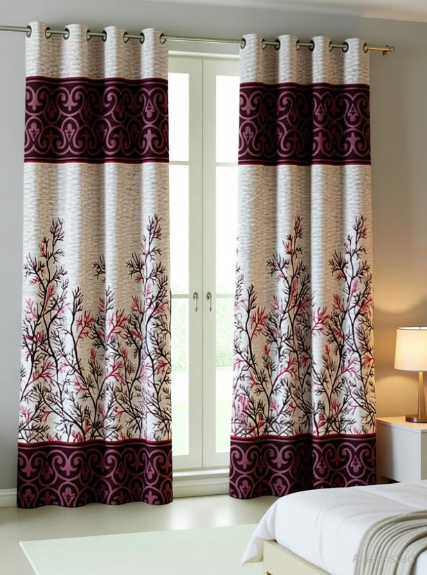 Home Home Sizzler 153 cm (5 ft) Window Polyester Semi Transparent Curtain (Pack Of 2)(Multicolor, Printed) - Flipkart Deal