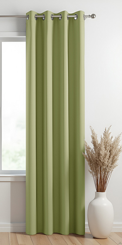 HOMEMONDE HOMEMONDE 213 cm (7 ft) Door Polyester Semi Transparent Curtain Single Curtain(Green, Solid) - Flipkart Deal