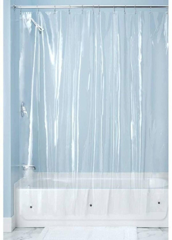 Goel Home Decor 210 cm (7 ft) Door PVC Transparent Curtain Single Curtain(Transparent, Solid)