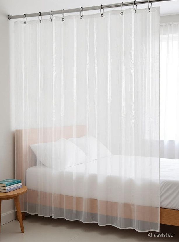 GURU-ISHMA GURU-ISHMA 213 cm (7 ft) Door PVC Transparent Curtain Single Curtain(White, Plain) - Flipkart Deal