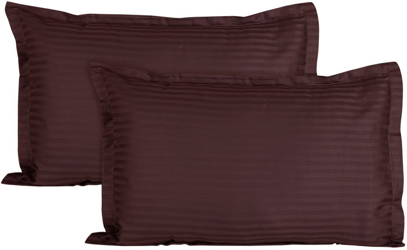 RRC Cotton Pillows Cover(43 cm*69 cm, Pack of 2, Brown)
