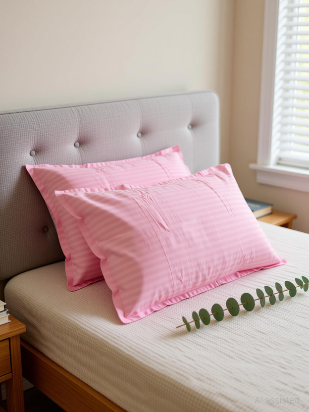 Sparklings Sparklings Cotton Pillows Cover(46 cm*69 cm, Pack of 2, Pink) - Flipkart Deal