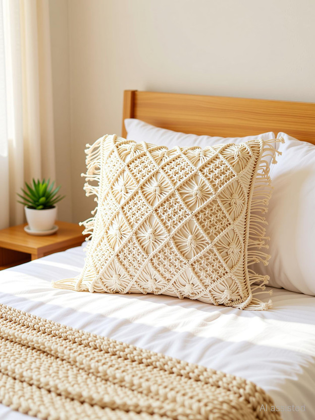 RAKANO Cotton Cushions & Pillows Cover(40 cm*40 cm, White)