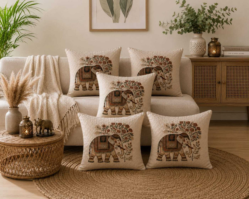 AKANSHA AKANSHA Linen Cushions Cover(16 cm*16 cm, Pack of 5, Beige) - Flipkart Deal