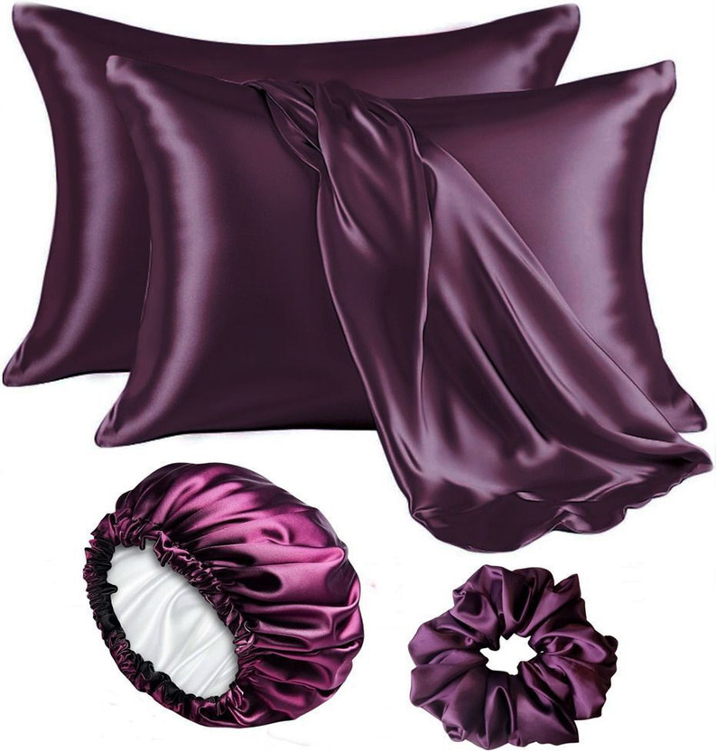 ARMOXA Satin Cushions & Pillows Cover(45.72 cm*71.12 cm, Pack of 2, Red)