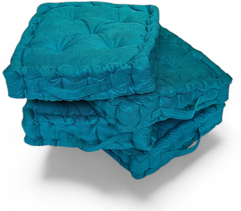 MonarchHomeArt Cotton Cushion Pack of 4 Solid(Green)