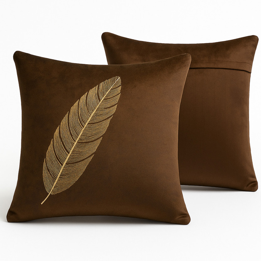 MIKONIKO Velvet Cushions Cover(40 cm*40 cm, Brown)