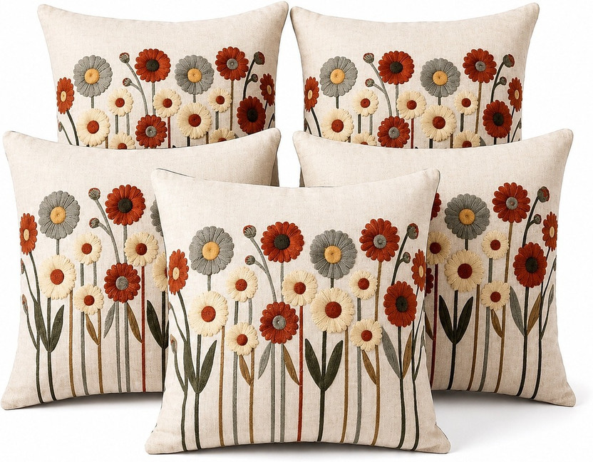 MasterTextiles MasterTextiles Cotton Cushions Cover(40 cm*40 cm, Pack of 5, White) - Flipkart Deal