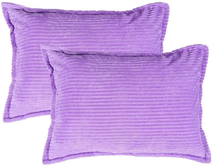 PRINDA Velvet Pillows Cover(45.72 cm*71.12 cm, Pack of 2, Lavender)