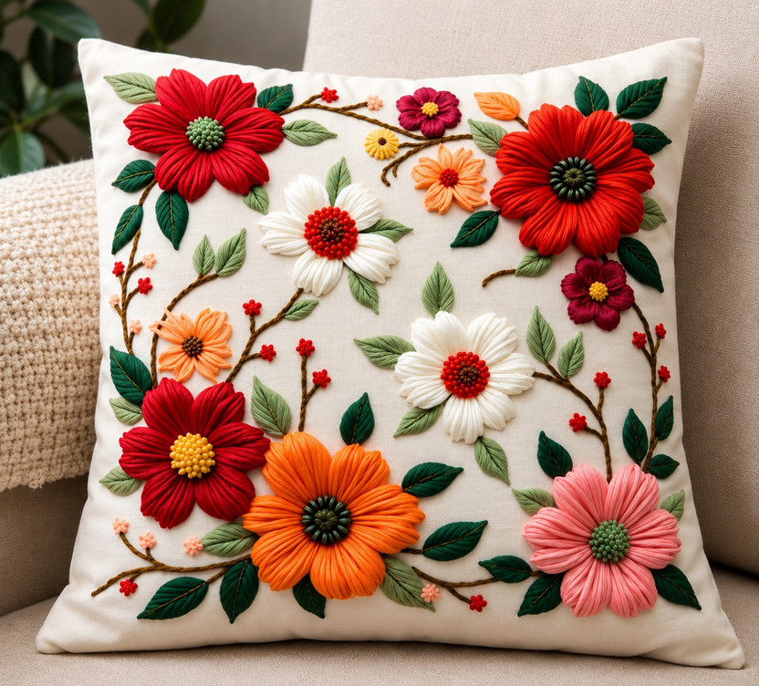 vstraders Polycotton Cushions Cover(40 cm*40 cm, Pack of 5, Multicolor)