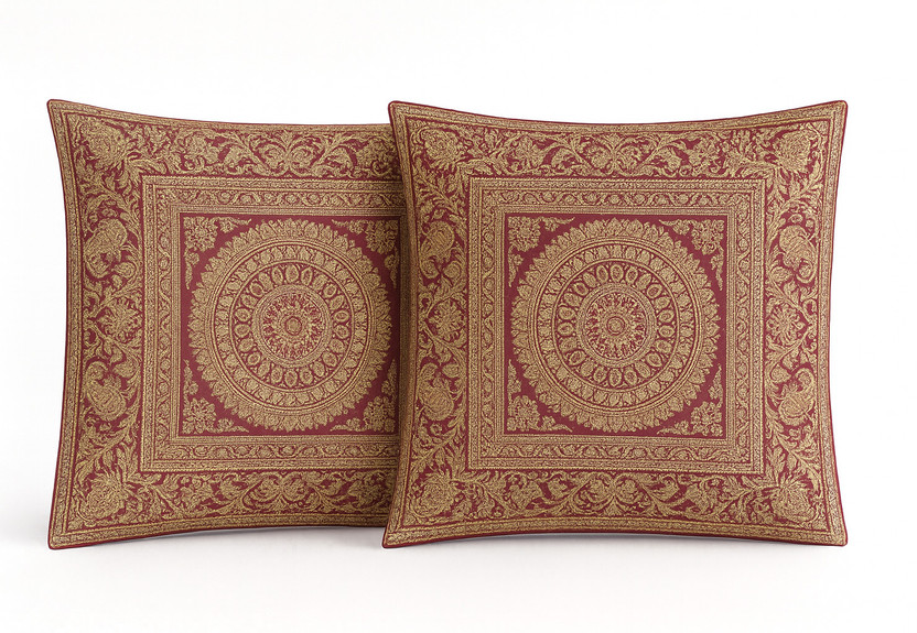 OSWAL OSWAL ARTS Brocade Cushions Cover(17 cm*17 cm, Purple) - Flipkart Deal